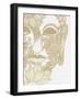 Budahh Head Gold-Pam Varacek-Framed Art Print