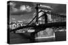 Budapest Chain Bridge BW-Istv?n Nagy-Stretched Canvas