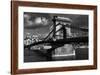 Budapest Chain Bridge BW-Istv?n Nagy-Framed Photographic Print