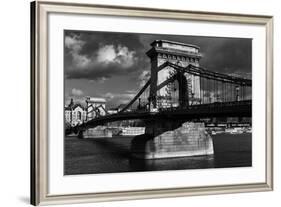 Budapest Chain Bridge BW-Istv?n Nagy-Framed Photographic Print