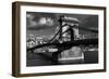 Budapest Chain Bridge BW-Istv?n Nagy-Framed Photographic Print