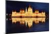 Budapest - Hungarian Parliament  at Night - Hungary-TTstudio-Mounted Photographic Print