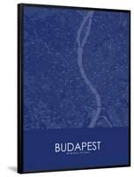 Budapest, Hungary Blue Map-null-Framed Poster