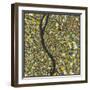 Budapest Map-Jazzberry Blue-Framed Art Print