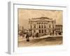 Budapest National Theatre Which Was Destroyed During World War II, Hungary 19th Century Watercolour-null-Framed Giclee Print