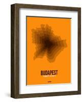 Budapest Radiant Map 4-NaxArt-Framed Art Print