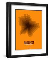 Budapest Radiant Map 4-NaxArt-Framed Art Print