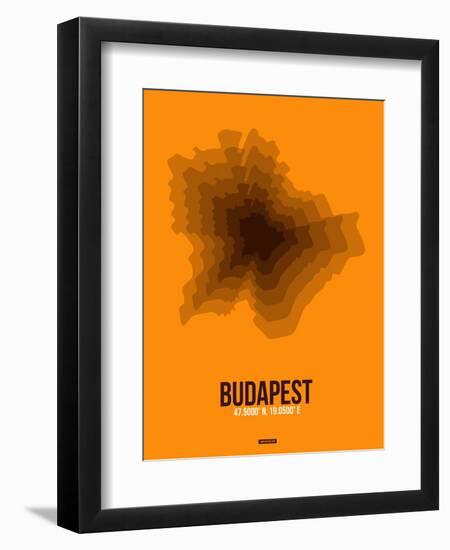 Budapest Radiant Map 4-NaxArt-Framed Art Print