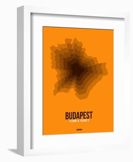 Budapest Radiant Map 4-NaxArt-Framed Art Print