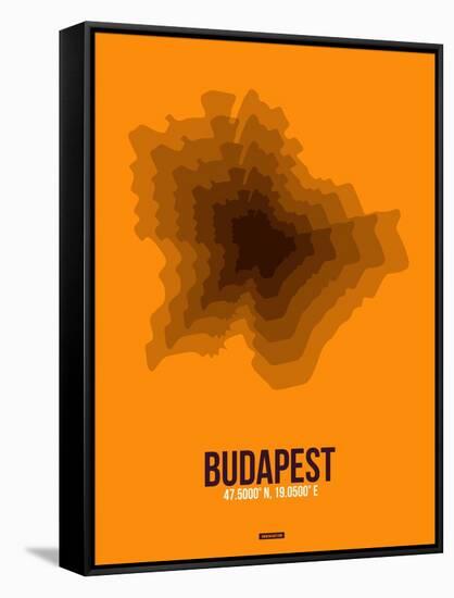 Budapest Radiant Map 4-NaxArt-Framed Stretched Canvas