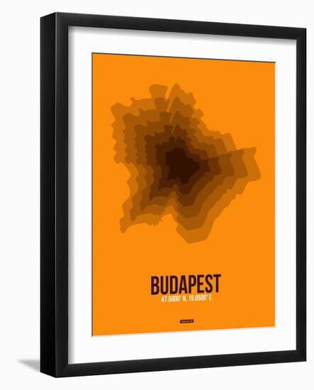 Budapest Radiant Map 4-NaxArt-Framed Art Print