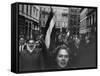 Budapest Rebel Demonstrators, During Revolution Against Soviet-Backed Hungarian Regime-Michael Rougier-Framed Stretched Canvas