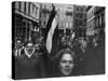 Budapest Rebel Demonstrators, During Revolution Against Soviet-Backed Hungarian Regime-Michael Rougier-Stretched Canvas