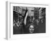 Budapest Rebel Demonstrators, During Revolution Against Soviet-Backed Hungarian Regime-Michael Rougier-Framed Photographic Print