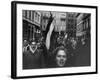 Budapest Rebel Demonstrators, During Revolution Against Soviet-Backed Hungarian Regime-Michael Rougier-Framed Photographic Print