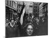 Budapest Rebel Demonstrators, During Revolution Against Soviet-Backed Hungarian Regime-Michael Rougier-Mounted Photographic Print