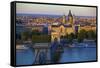 Budapest Skyline and River Danube, UNESCO World Heritage Site, Budapest, Hungary, Europe-Neil Farrin-Framed Stretched Canvas