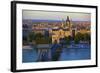 Budapest Skyline and River Danube, UNESCO World Heritage Site, Budapest, Hungary, Europe-Neil Farrin-Framed Photographic Print