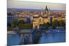 Budapest Skyline and River Danube, UNESCO World Heritage Site, Budapest, Hungary, Europe-Neil Farrin-Mounted Photographic Print