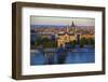 Budapest Skyline and River Danube, UNESCO World Heritage Site, Budapest, Hungary, Europe-Neil Farrin-Framed Photographic Print