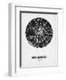 Budapest Street Map Black on White-NaxArt-Framed Art Print