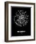 Budapest Street Map Black-NaxArt-Framed Art Print