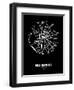 Budapest Street Map Black-NaxArt-Framed Art Print