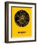 Budapest Street Map Yellow-NaxArt-Framed Art Print