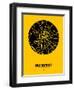 Budapest Street Map Yellow-NaxArt-Framed Art Print