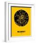 Budapest Street Map Yellow-NaxArt-Framed Art Print