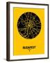 Budapest Street Map Yellow-NaxArt-Framed Art Print