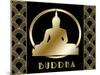 Buddha And Circle 1-Art Deco Designs-Mounted Giclee Print