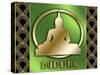 Buddha And Circle 2-Art Deco Designs-Stretched Canvas