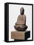 Buddha assis sur un lotus-null-Framed Stretched Canvas