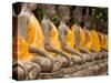 Buddha at Ayuthaya, Siam, Thailand-Gavriel Jecan-Stretched Canvas