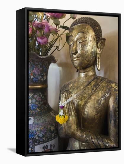 Buddha at Sukhothai Traimit Temple, Bangkok, Thailand, Southeast Asia-Robert Harding-Framed Stretched Canvas