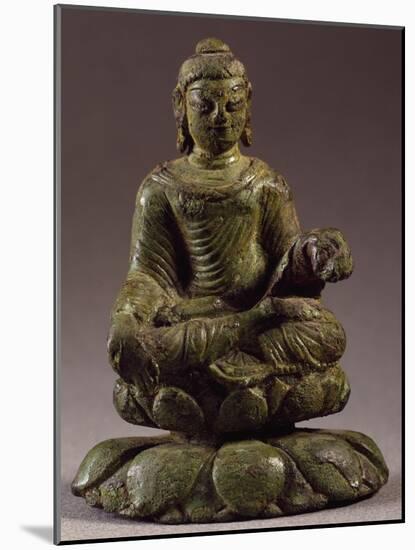 Buddha, Bronze Statue Found at Helgo-null-Mounted Giclee Print