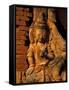 Buddha Carving at Ancient Ruins of Indein Stupa Complex, Myanmar-Keren Su-Framed Stretched Canvas