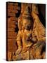 Buddha Carving at Ancient Ruins of Indein Stupa Complex, Myanmar-Keren Su-Stretched Canvas