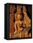 Buddha Carving at Ancient Ruins of Indein Stupa Complex, Myanmar-Keren Su-Framed Stretched Canvas