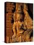 Buddha Carving at Ancient Ruins of Indein Stupa Complex, Myanmar-Keren Su-Stretched Canvas