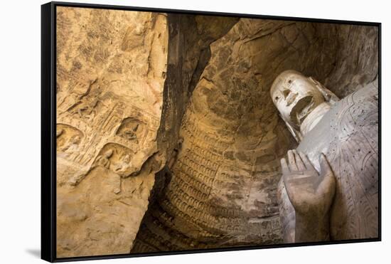 Buddha Caves, Datong, Shanxi Province, China-Paul Souders-Framed Stretched Canvas