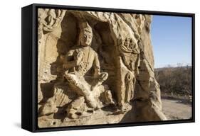 Buddha Caves, Datong, Shanxi Province, China-Paul Souders-Framed Stretched Canvas