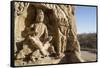 Buddha Caves, Datong, Shanxi Province, China-Paul Souders-Framed Stretched Canvas