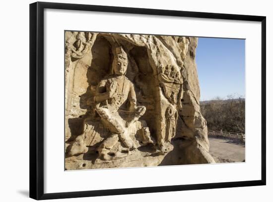 Buddha Caves, Datong, Shanxi Province, China-Paul Souders-Framed Photographic Print