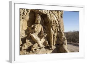 Buddha Caves, Datong, Shanxi Province, China-Paul Souders-Framed Photographic Print