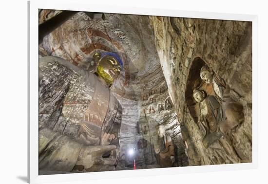 Buddha Caves, Datong, Shanxi Province, China-Paul Souders-Framed Photographic Print