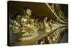 Buddha Collection under the Golden Maitreya Statue, Beopjusa Temple Complex, South Korea, Asia-Michael Runkel-Stretched Canvas