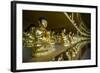 Buddha Collection under the Golden Maitreya Statue, Beopjusa Temple Complex, South Korea, Asia-Michael Runkel-Framed Photographic Print