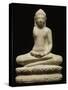 Buddha en méditation, assis sur le lotus-null-Stretched Canvas